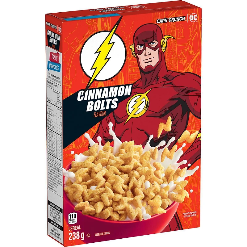 Cap'n Crunch Cereal The Flash Cinnamon Bolts