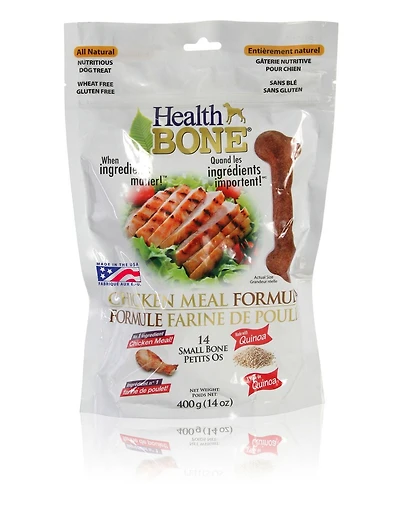Petit os de poulet d'Omega Paw Health Bone pour chiens