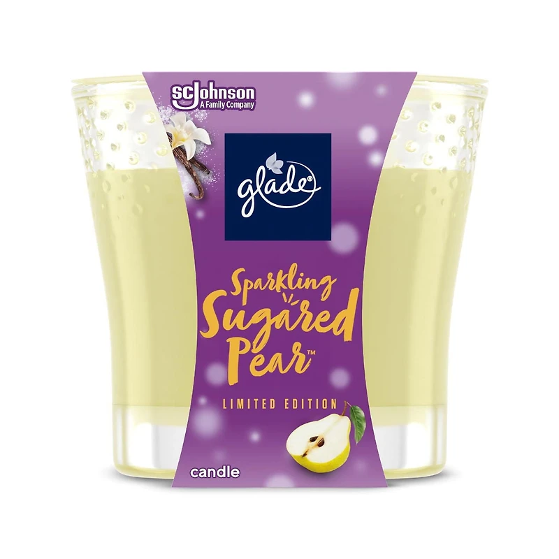 Glade® Scented Candle Air Freshener, Sparkling Sugared Pear™