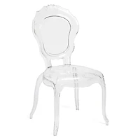 Plata Import Princess Clear Plastic Chair