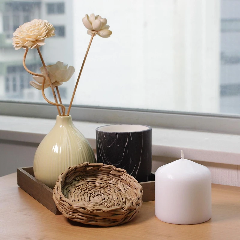 Mainstays 3" bougie pilier blanc, non parfumé 2.8"Dia x 3"H