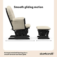 Storkcraft Hoop Glider and Ottoman