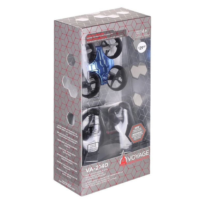 Voyage Aeronautics VA-2140 Ducted Fan Drone with New Hand Gesture Control- Blue