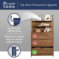 Sauder International Lux Dresser in Sindoori Mango Finish