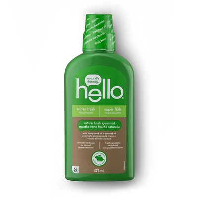 hello super frais rince-bouche 473 ml