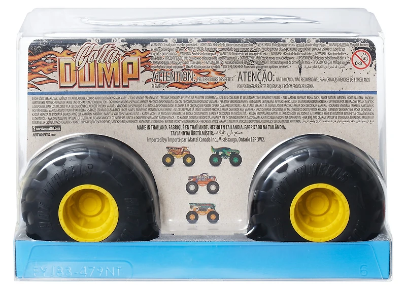 Hot Wheels Monster Trucks, Oversized Monster Truck in 1:24 Scale, Gotta Dump