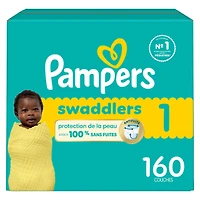 Pampers Swaddlers Diapers, Size 1 (8-14 lbs), Absorbent, Keeps Baby Dry and Comfortable, Skin Safe Disposable Baby Diaper