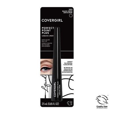 COVERGIRL Traceur Liquide Perfect Point Plus, Pas de bavures, pointe precise, tenue jusqu'à 12 heures, 100% sans cruauté