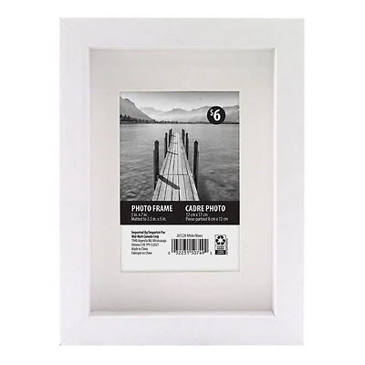 MacIntyre White Picture Frame, 5"x7" to 3.5"x5"
