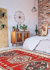 ECARPETGALLERY 100% Wool Traditional Indoor Area Rug for Entrance, Bedroom, Living Room and Dining Room