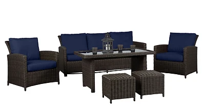 Beaumont 6-Piece High Table Conversation Set in Navy