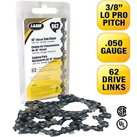 LASER Chaîne de Tronçonneuse 3/8LP-050 62 maillons-guides