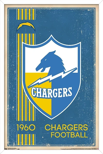 NFL Los Angeles Chargers - Retro Logo 17 Wall Poster