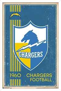 NFL Los Angeles Chargers - Retro Logo 17 Wall Poster