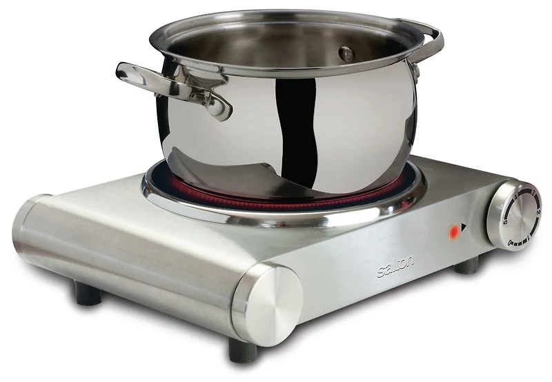 Salton Acier Inoxydable Cuisinière Portable Infrarouge, 1200W, HP1502