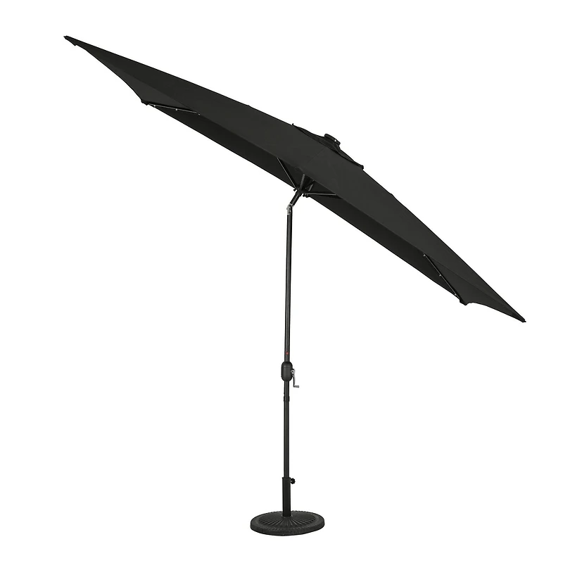 Parasol rectangulaire Nassau 6.5-ft x 10-ft avec lumières à ampoules LED – Toile Breez-Tex