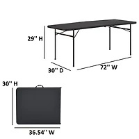 Mainstays 6 Foot Folding Table, Black