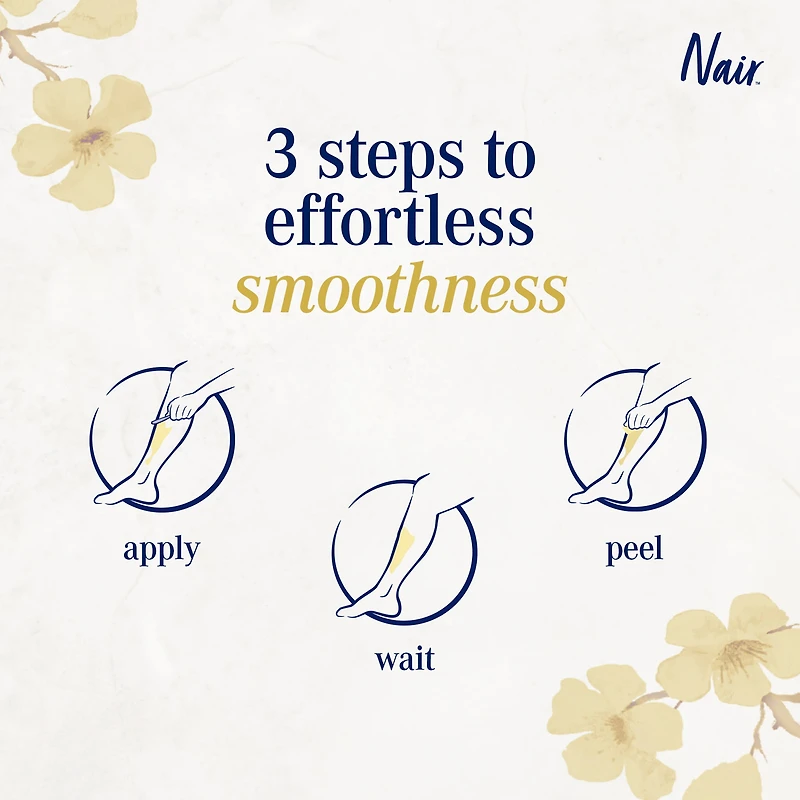 Nair Cire De Résine Allant Au Micro-Ondes Cire Divine Pour Les Jambes Et Le Corps Avec Fleur De Cerisier Japonais Et Huile De Son De Riz, 400g