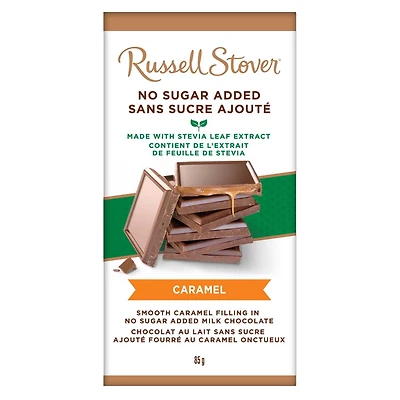 Chocolat au lait au caramel sans sucre ajouté de Russell Stover – Barre (85 g) 85g