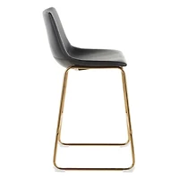 Heavenly Collection Counter PU Stool with Gold Legs