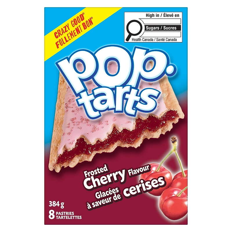 Pop-Tarts® Frosted Cherry Flavour Pastries, 384 g, 8 Pastries, PT FRSTD CHRY PSTRS 384GMX12