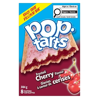 Pop-Tarts® Frosted Cherry Flavour Pastries, 384 g, 8 Pastries, PT FRSTD CHRY PSTRS 384GMX12