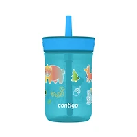 Contigo Kids Leighton Spill-Proof Tumbler with Straw, 14 oz (414 ml), Reusable Water Bottle, Juniper Forest Harvest