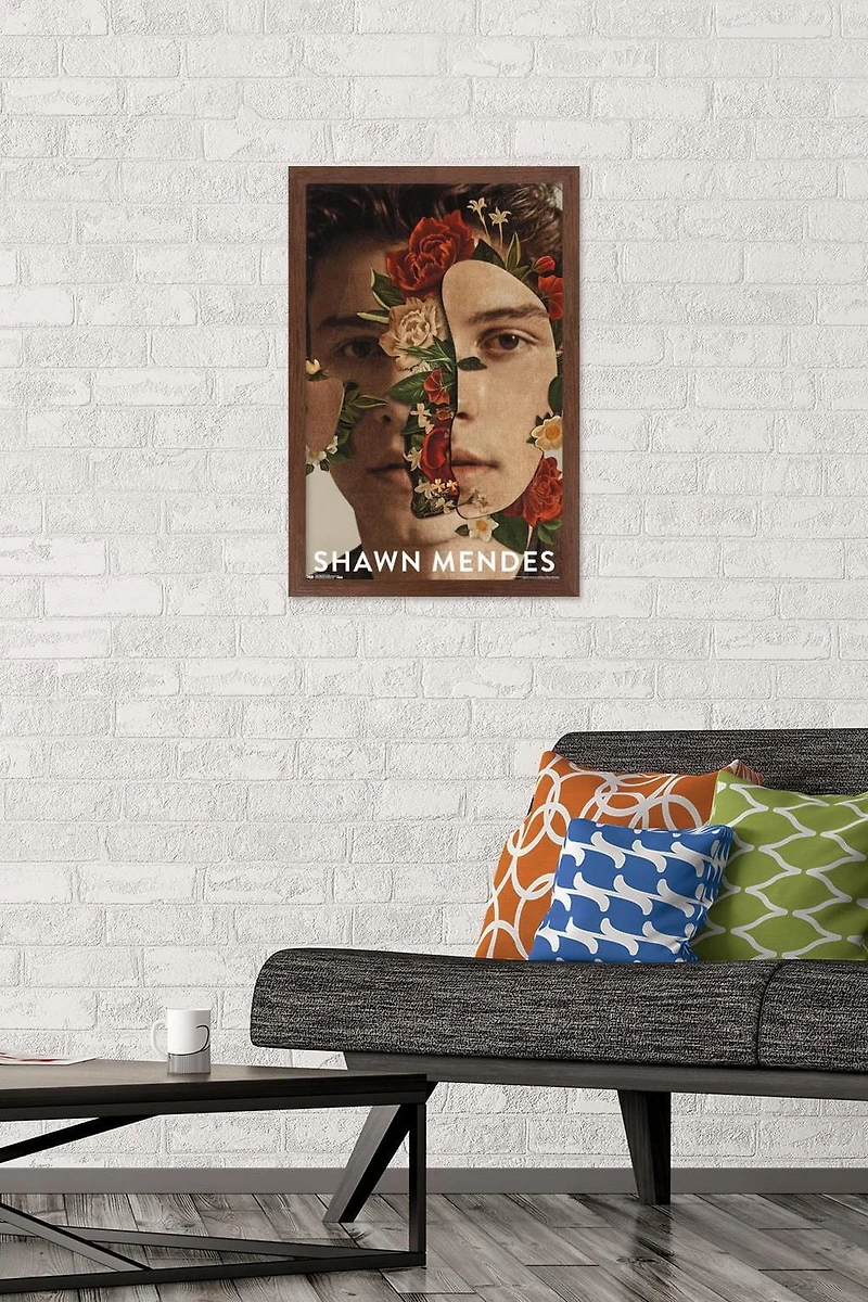Shawn Mendes - Floral Wall Poster, 22.375" x 34"