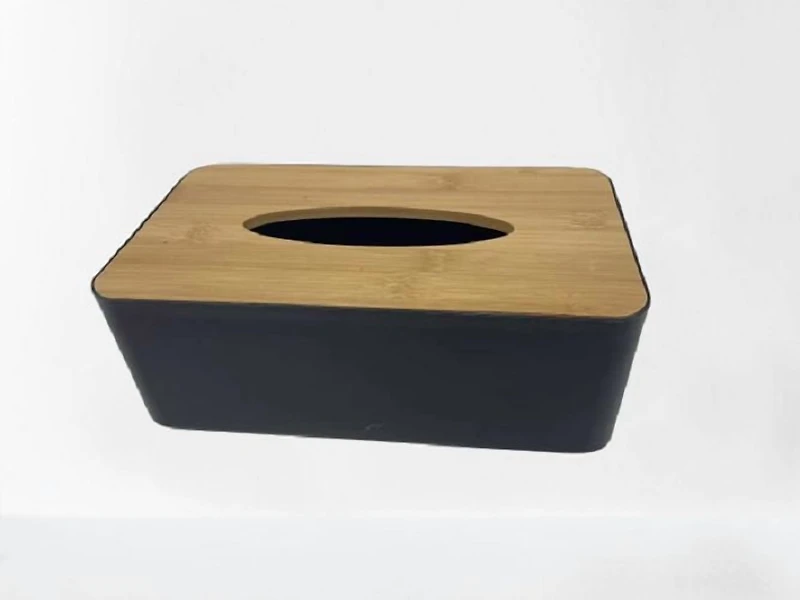 Mainstays BAMBOO TISSUE BOX BLACK, Mainstays BAMBOO TISSUE BOX  BLACK  PP+bamboo cover
