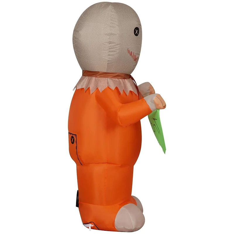Sam gonflable d'Halloween avec bannière « Trick 'r Treat »