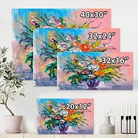 Designart Bouquet Of VIbrant Flowers Canvas Wall Art