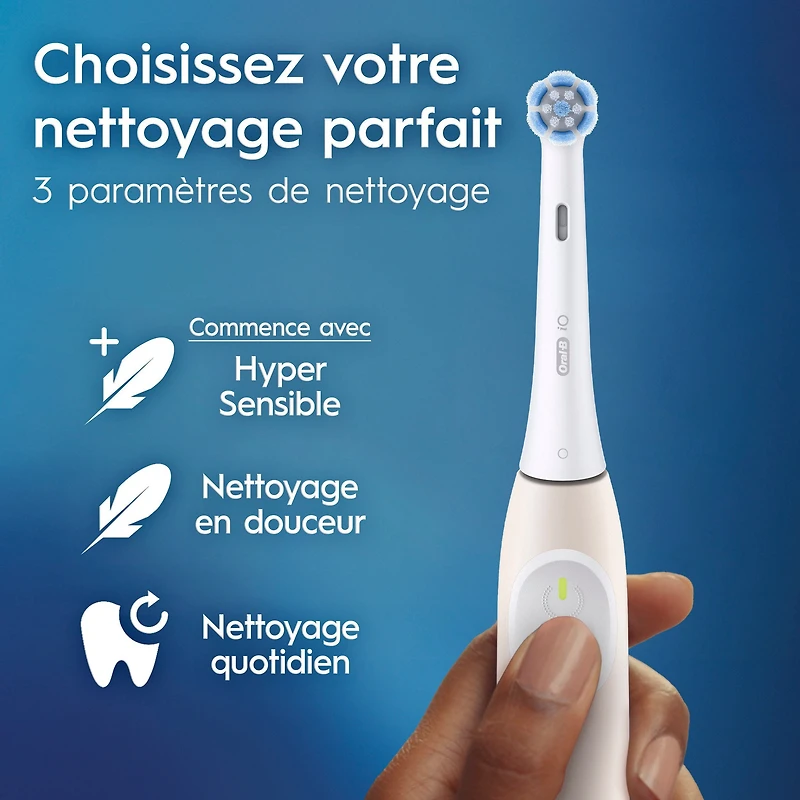 Oral-B iO Series 2 Rechargeable Electric Powered Toothbrush, Peach withentle Care Brush Head - Automatic Pressure Sensor to Protect Gums - 3 Modes - 2 Min Timer