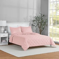Ensemble de couette Mainstays 3 pièces, rose blush, lit double queen