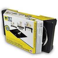 Pet Zone Designer Diner Adjustable Elevated Dog Double Feeder, Double Feeder