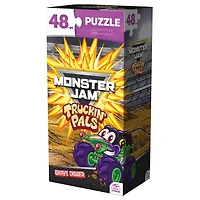Monster Jam, Truckin’ Pals Grave Digger 48-Piece Jigsaw Puzzle Monster Truck Sensory Toy for Toy Box Cool Stuff Kids Puzzles, for Kids Ages 4 and up