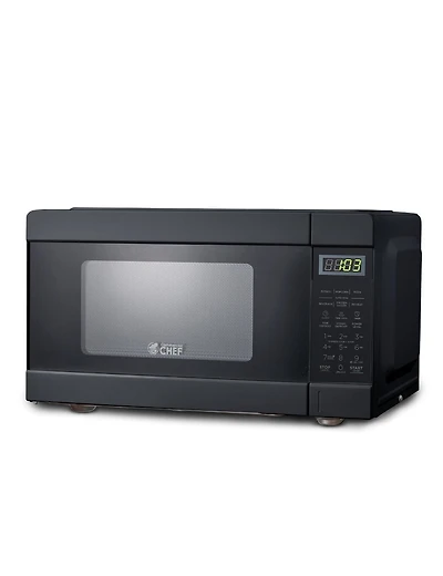 COMMERCIAL CHEF 0.9 Cu Ft Microwave with 10 Power Levels, Push Button and Child Lock, 900 Watt Microwave with Digital Controls, Countertop Microwave with Timer and Quick-Touch Menu, Black