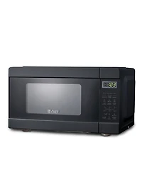 COMMERCIAL CHEF 0.9 Cu Ft Microwave with 10 Power Levels, Push Button and Child Lock, 900 Watt Microwave with Digital Controls, Countertop Microwave with Timer and Quick-Touch Menu, Black