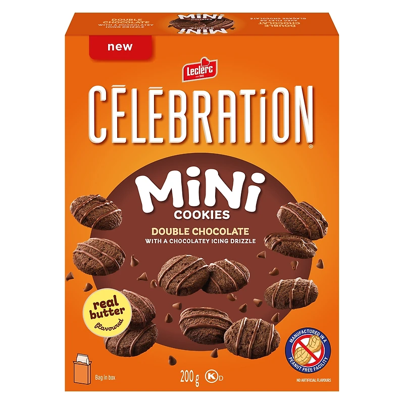 CELEBRATION DOUBLE CHOCOLATE MIN.COOKIES, 200g each box