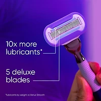 Gillette Venus Miami Minuit Extra Lisse Recharges de Lames de Rasoir pour Femmes, 4 Recharges