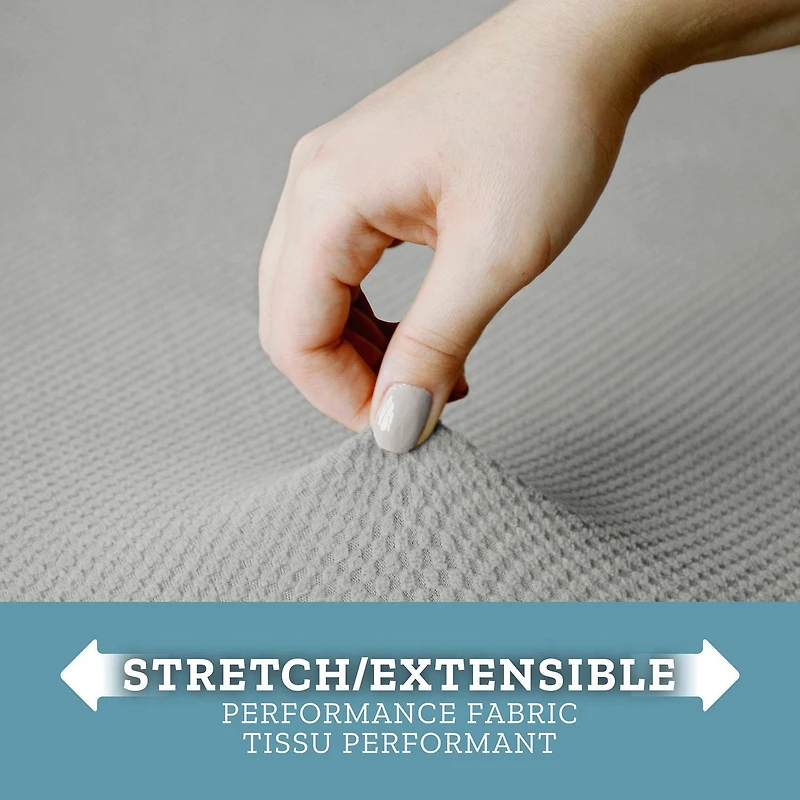 Housse de sofa extensible douce Pixel, housse de mobilier fabriquée avec 20 % de tissu recyclé, lavable à la machine couleurs assorties
