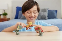 Jurassic World Mighty Little Biters Dinosaur Toy with Bite Action, Eye Change, Collectible Figure