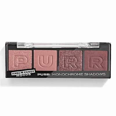 Hard Candy, Moods Shadow Palette, 4 teintes monochromes audacieuses et modulables, PURR, 0,10 oz 3g
