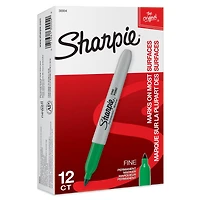 Sharpie Permanent Markers, Fine Point, Green