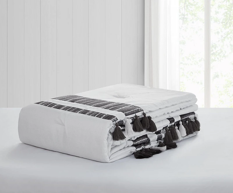Ensemble de couette 4 pieces Asami Gris