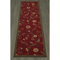 Ottomanson Ottohome Collection Non-Slip Rubberback Floral Leaves Design Indoor Rug