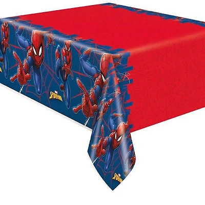 Spider-Man Rectangular Plastic Table Cover, 54" x 84", 1 Tablecover measures 54" x 84"