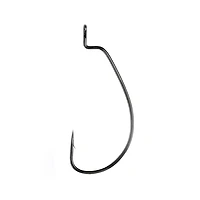 Eagle Claw QL092GH-3/0 Laser Extra Wide Gap Worm Hook, Platinum Black, Size 3/0, 6Pk, Laser Extra Wide Gap Worm Hook