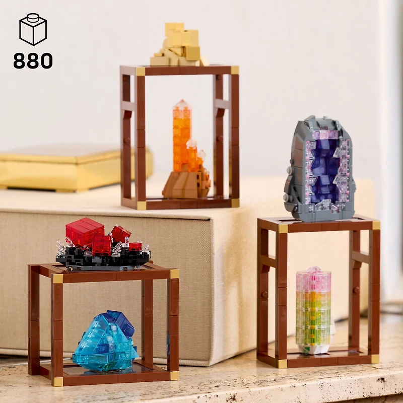 LEGO Ideas Mineral Collection Building Set for Adults, Ages 18+ - Bedroom or Office Decor with 3 Display Shelves - Unique Gift Idea for Men & Women - 21362