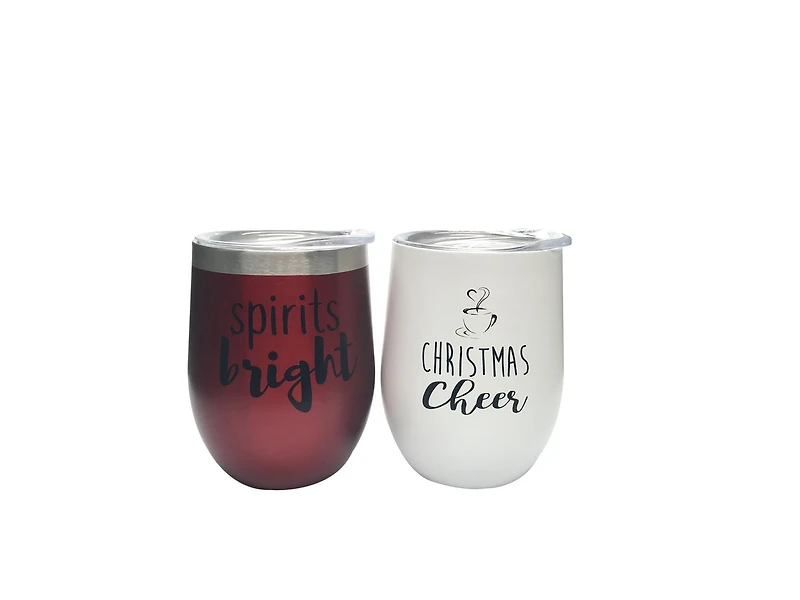 Holiday Time PACK OF 2 DOUBLE WALL TUMBLER