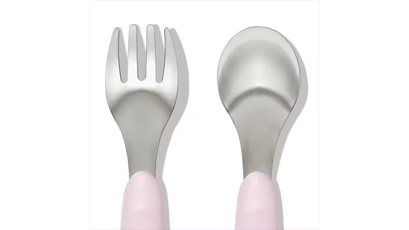 Oxo Tot - Fork & Spoon Set - - Blossom - 12 Months +